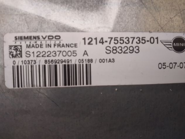 ECU Siemens/VDO S122237005A S83293 12147553735 7553735 ECU VDO 1214-7553735-0 1