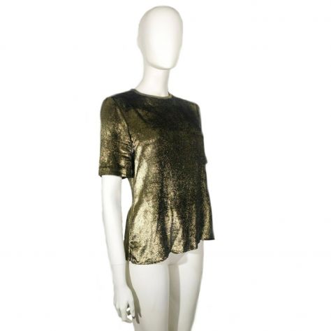 Top shirt dorato elegante per la sera di Etro - tg. 40 - Foto 7