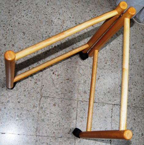 carrello portavivande in legno 48x58 2 ripiani - Foto 2