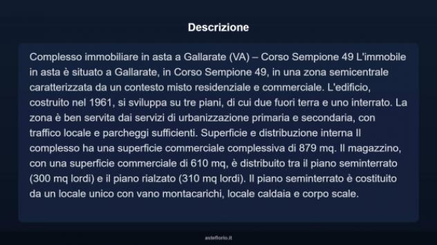 Immobile in asta di 879 m² in vendita a Gallarate - Foto 4