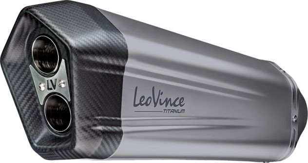 Terminale di scarico Leovince Lv 12 Black edition Titanium - Foto 2