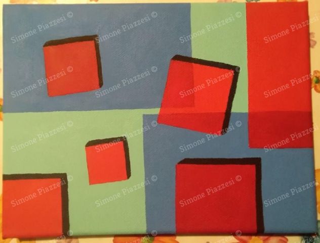 Quadro di Simone Piazzesi - QUADRATI FLUTTUANTI (2019)