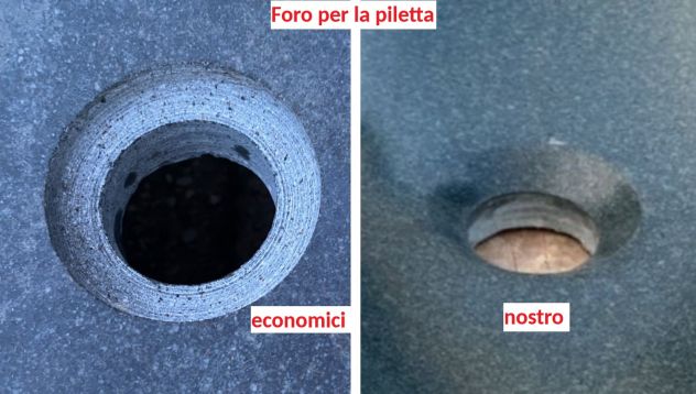 Lavabo lavandino da appoggio in pietra sasso verde - Foto 10