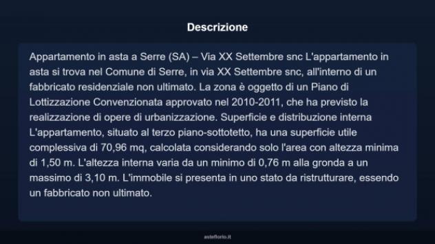 Immobile in asta di 70 m², box auto in vendita a Serre - Foto 3