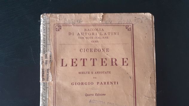 libro antico cicerone lettere scelte da giorgio parenti quarta edizione 1946 - Foto 7