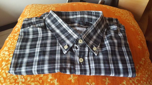 CAMICIA IN COTONE MANICA LUNGA A QUADRI