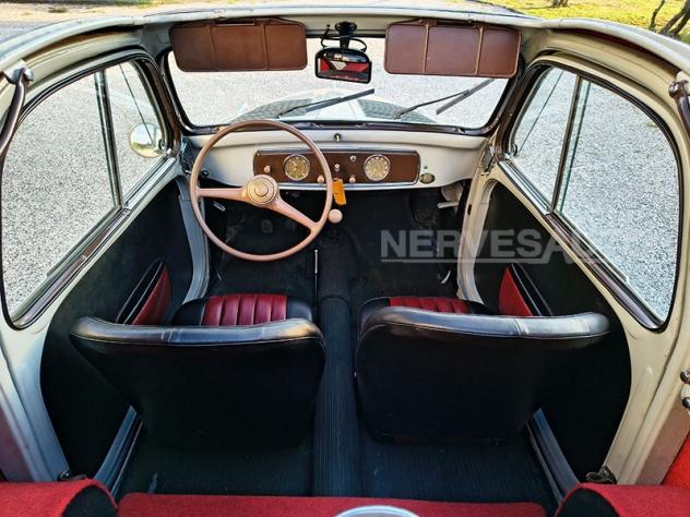 Fiat Topolino C 1952 | GRIGIO CHIARO INTERNI NERI E ROSSI TARGHE NERE ORIGINALI - Foto 8