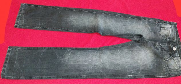 Jeans OWK taglia 36slim neri per uomo, 106 cm di lunghezza gamba da sotto cintur - Foto 4