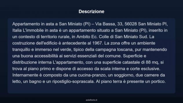 Immobile in asta di 88 m², box auto in vendita a San Miniato - Foto 3
