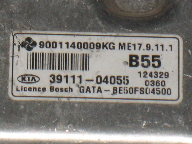 3911104055 ECU CENTRALINA KIA PICANTO 1.0 39111-04055 9001140009KF ME17.9.11.1 B - Foto 2