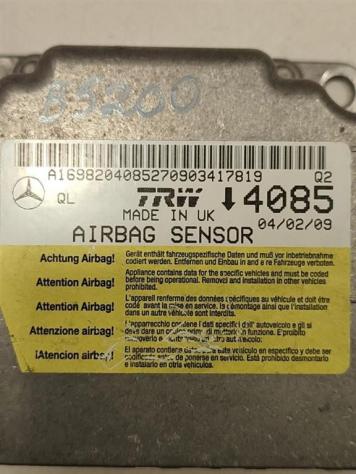 CENTRALINA AIRBAG MERCEDES Classe A W169 4° Serie A1698204085 266940 (08) - Foto 2
