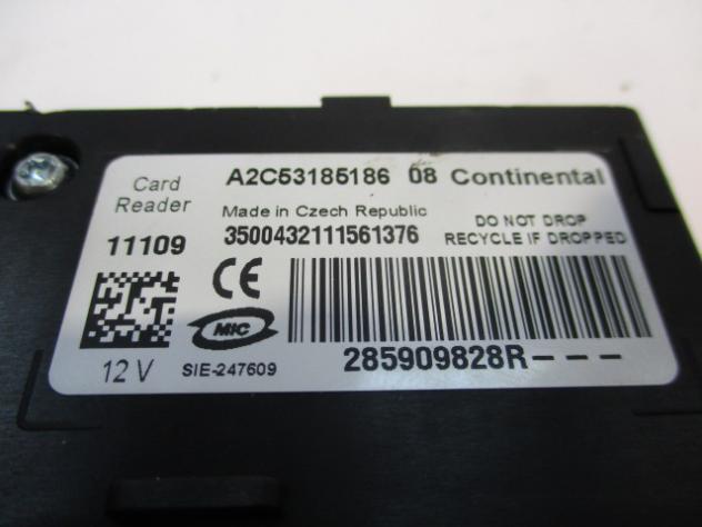 285909828R SCHEDA ACCENSIONE CON CENTRALINA E BLOCCHETTO RENAULT MEGANE SW 1.5 D 81KW AUT 5P (2011) RICAMBIO USATO - Foto 2