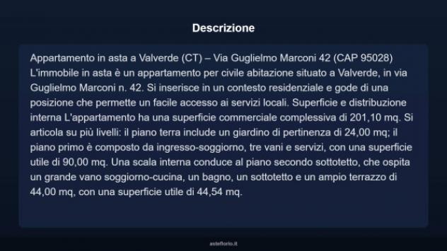 Immobile in asta di 201 m², box auto in vendita a Valverde - Foto 17