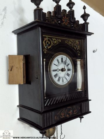 176558 Antico orologio a pendolo Foresta Nera - Foto 6