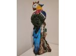 Raro Pappagallo Vintage in Ceramica Policroma - Made in Italy - H 57 cm