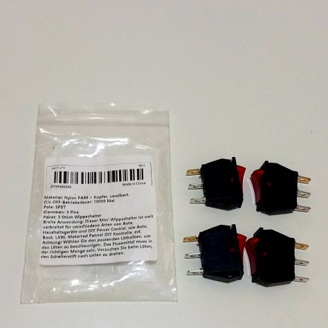 4 Joystick KCD3 a 3 pin per Switch, AC 250V 125V.