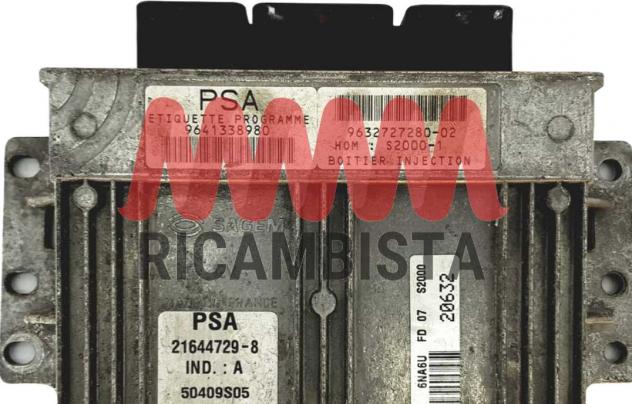 9632727280-02 9641338980 Citroen Picasso 1.8 centralina motore Sagem - Foto 2