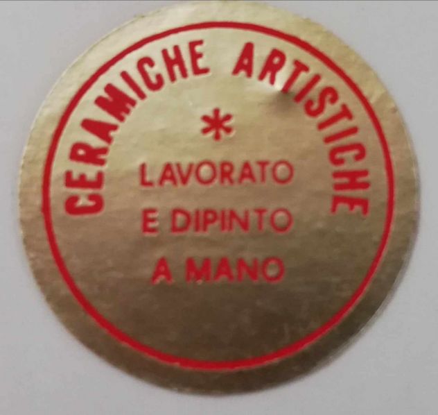 Piatto centrotavola Ceramica Artistica dipinto mano - Foto 3
