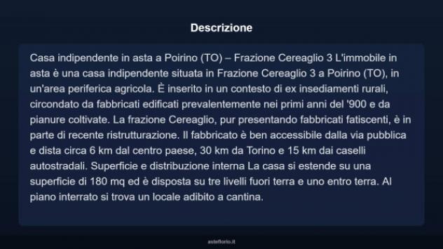 Immobile in asta di 180 m² con più di 5 locali in vendita a Poirino - Foto 12