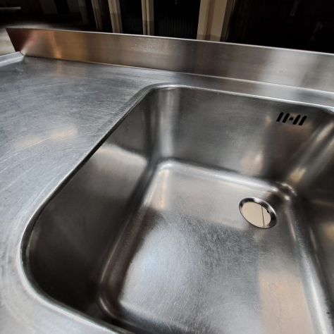Lavello in acciaio artigianale doppia vasca - Foto 6