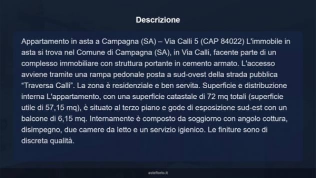 Immobile in asta di 72 m², box auto in vendita a Campagna - Foto 7