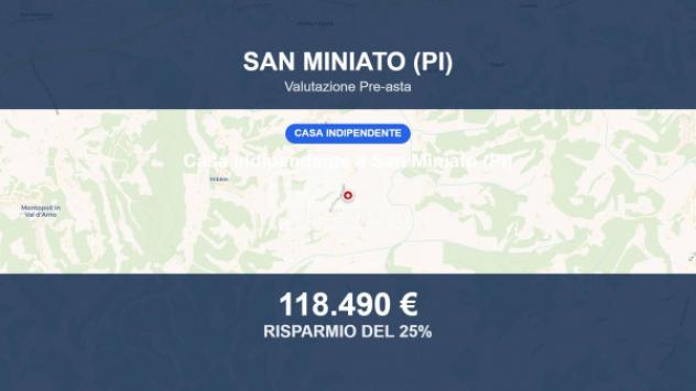 Immobile in asta di 132 m² con più di 5 locali e box auto in vendita a San Miniato