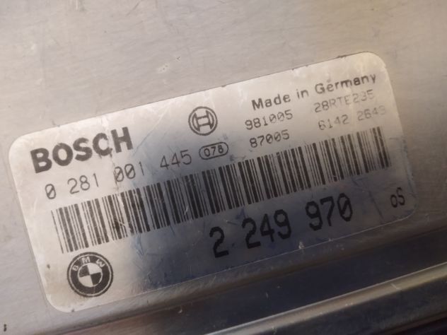 0281001445 BOSCH EDC15M 7785098 CENTRALINA MOTORE ECU BMW 320D E46 100KW 136CV - Foto 5