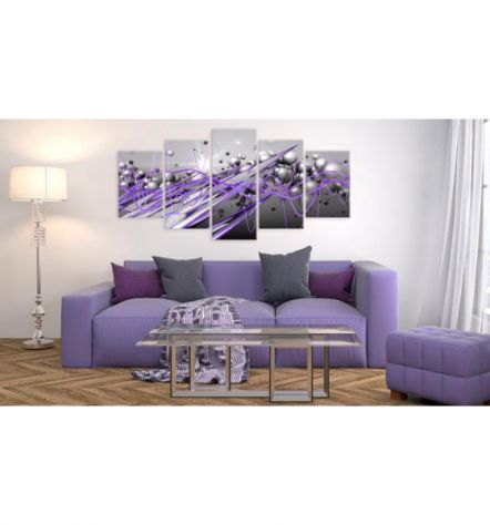 Quadro Sfere Grigie - Viola - 100x50 E 200x100 ARREDALACASA - Foto 2