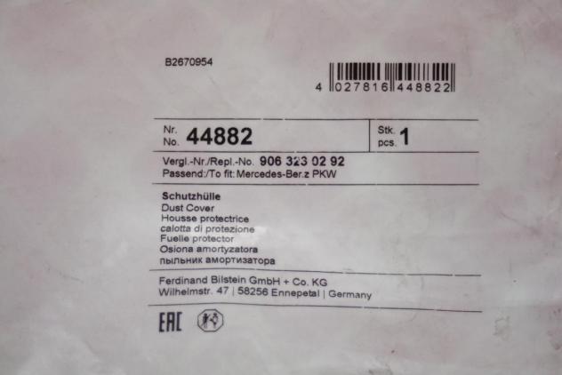 9063230292 PARAPOLVERE AMMORTIZZATORE ANTERIORE DESTRO VOLKSWAGEN CRAFTER 2.5 TDI 100 KW (2011) RICAMBIO NUOVO - Foto 6