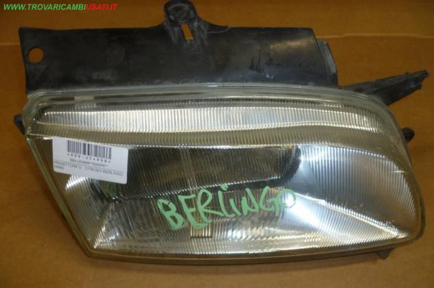 PROIETTORE D. CITROEN BERLINGO (M49)  Parti elettriche  Fanaleria  Proiettori  Proiettore ant. CITROEN - BERLINGO - 01-10-1996 - 01-11-2002