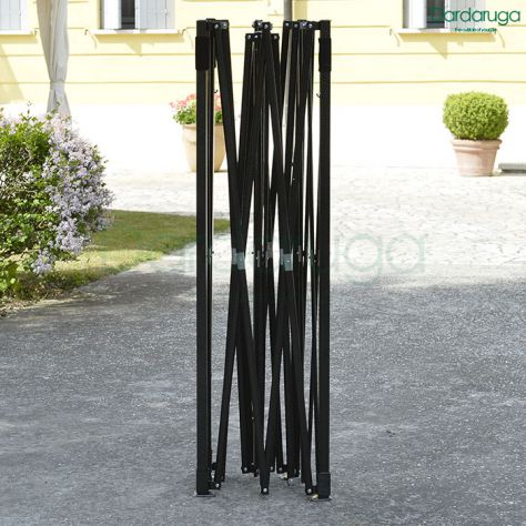 GAZEBO RICHIUDIBILE 3X3 M PIEGHEVOLE A FISARMONICA MERCATO TENDONE CON SACCA TOP - Foto 3