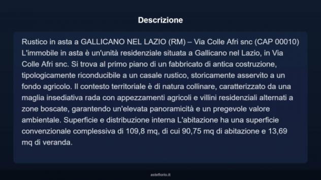 Immobile in asta di 109 m² in vendita a Gallicano nel Lazio - Foto 3