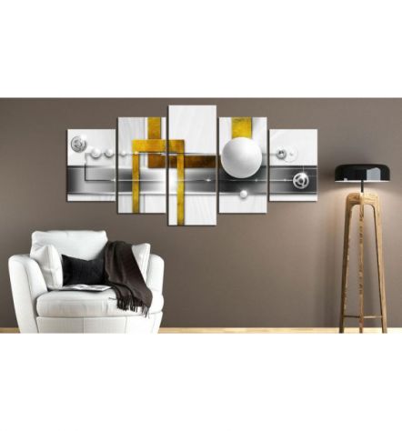 Quadro A Linee Beige 100x50 E 200x100 ARREDALACASA - Foto 2
