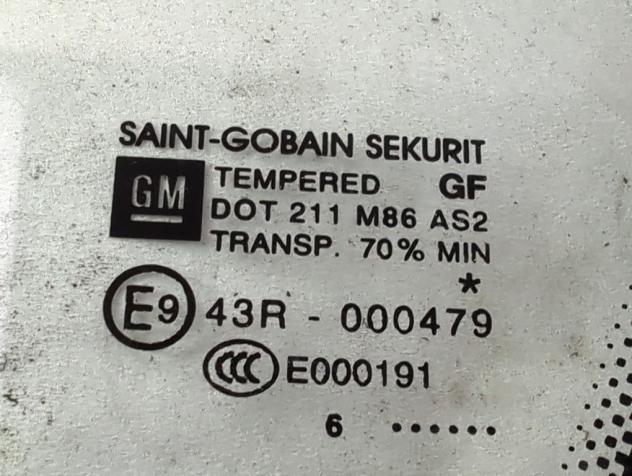 13434040 VETRO FISSO PARAFANGO ANTERIORE SINISTRO OPEL CORSA E 1.3 D 70KW 5M 5P (2016) RICAMBIO USATO - Foto 2