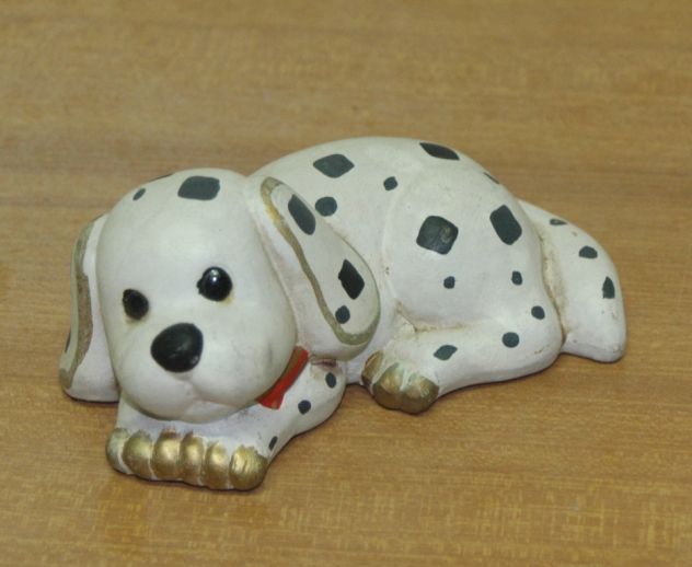 2 Oggetti Soprammobili, Cane dalmata e Angioletto porta candela bianco - Foto 4