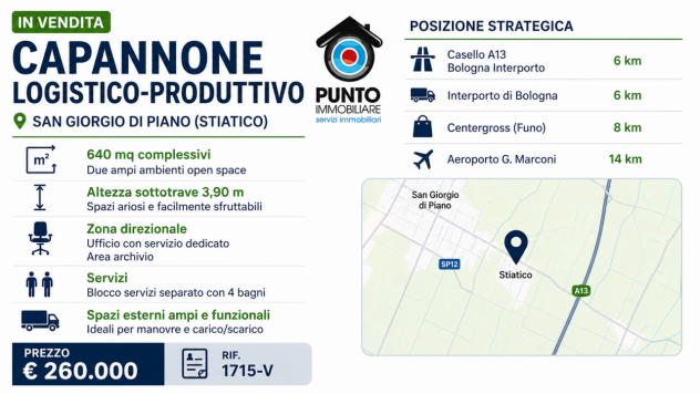 Capannone / Fondo in vendita a San Giorgio di Piano