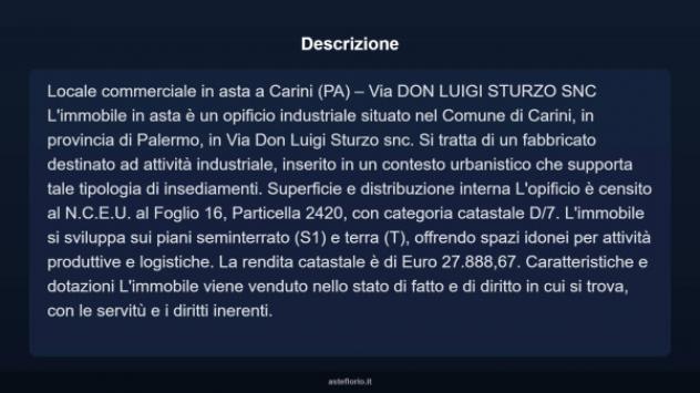 Immobile in asta di 3000 m² in vendita a Carini - Foto 3