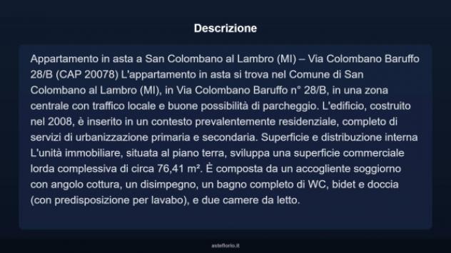 Immobile in asta di 76 m² in vendita a San Colombano al Lambro - Foto 4