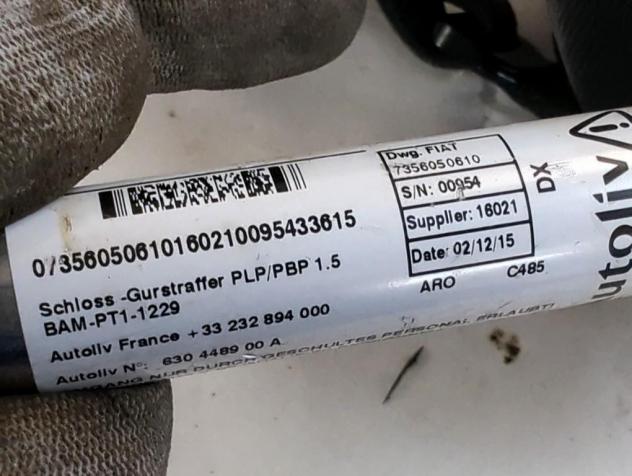 52016599 KIT AIRBAG LANCIA YPSILON 1.2 G 51KW 5M 5P (2016) RICAMBIO USATO CON PRETENSIONATORI CINTURE DI SICUREZZA, CENTRALINA AIRBAG, AIRBAG VOLANTE - Foto 10