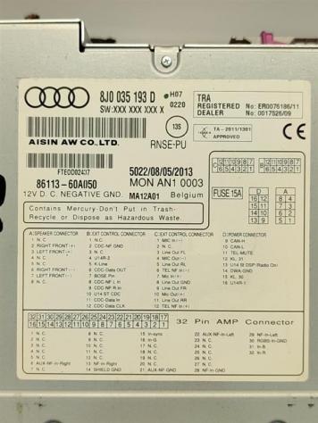 NAVIGATORE AUDI TT Serie (8J3) 8J0035193D CES (0614) - Foto 3
