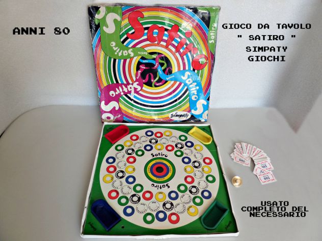 Gioco da tavolo "SATIRO" Anni 80 (Simpaty giochi) originale d'epoca