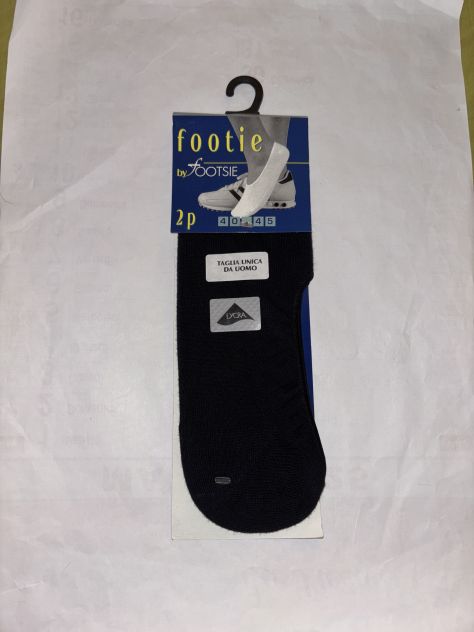 1CONFEZIONE DA 2 PAIA DI CALZE NUOVE FANTASMINI INVISIBILI NERO IN COTONE n40-45