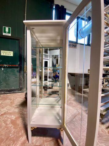 NUOVA CRISTALLIERA 1 ANTA DI VERO LEGNO, VARIE FINITURE - Foto 8