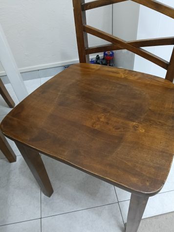Tavolo allungabile con 4 sedie in vero legno - Foto 7