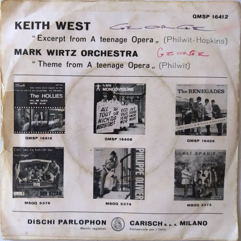 Keith West-Excerpt From A Teenage Opera 45rpm-1967-Raro - Foto 2
