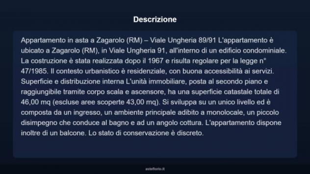 Immobile in asta di 46 m² in vendita a Zagarolo - Foto 3