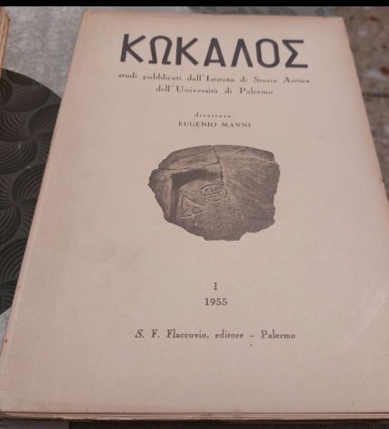 Kokalos I 1955,studi pubblicati dall'istituto...