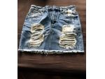 GONNA JEANS *EFFETTO VINTAGE* CON STRAPPI FRANGE *NUOVA*