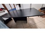 Tavolo nero a console con 2 cassetti in legno.