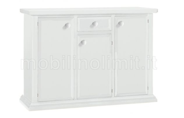 Credenza 3 Ante 1 Cassetto - Bianco Opaco - Nuovo